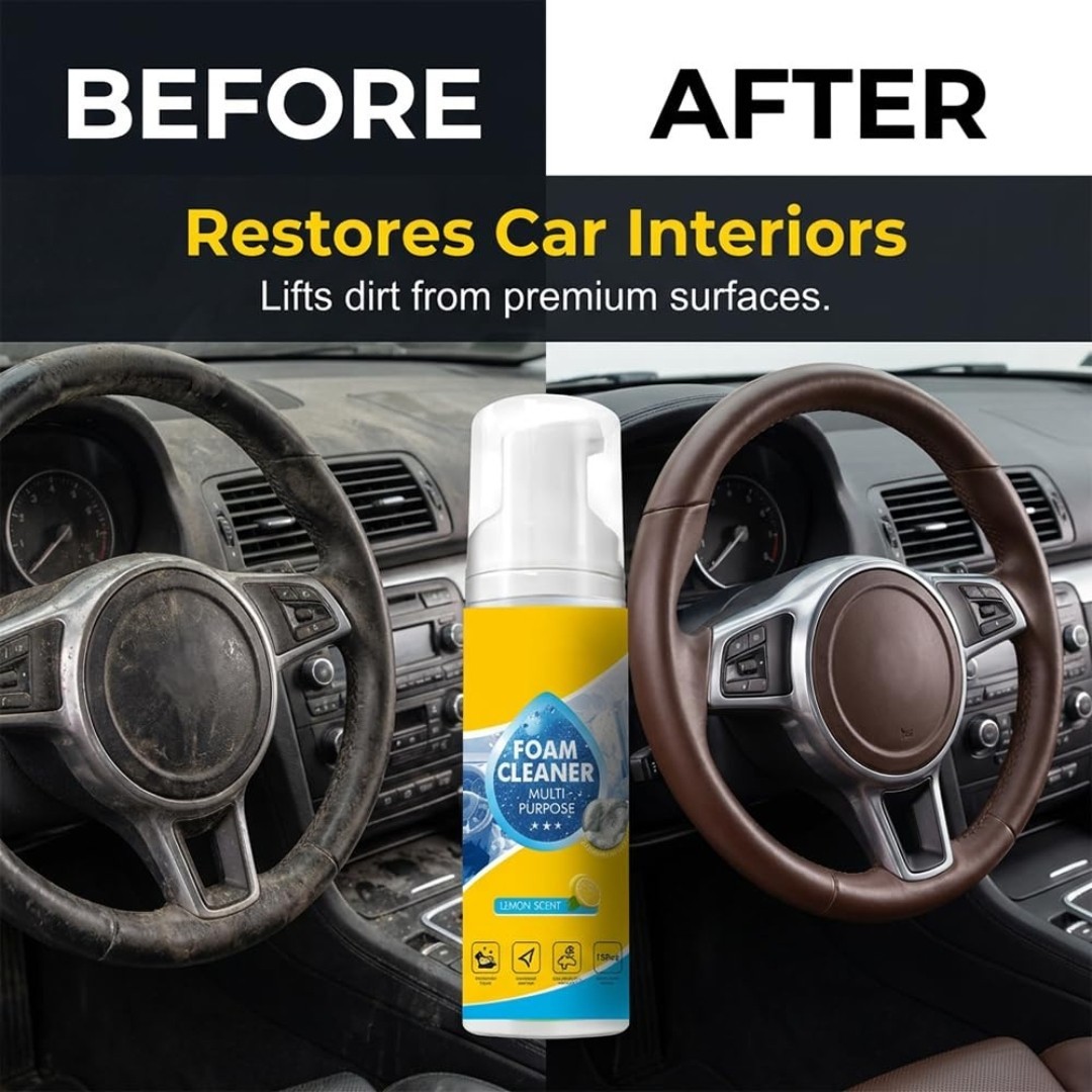 4-in-1 Multi-Enzyme Foam Cleaner, Multipurpose Foam No-Rinse Spray 5oz – Lemon