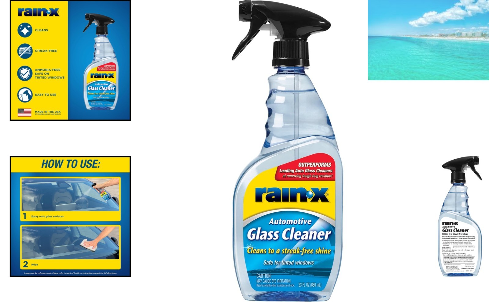 Professional-Grade 23 Oz RainX Glass Cleaner for Brilliantly Clear Car Windows