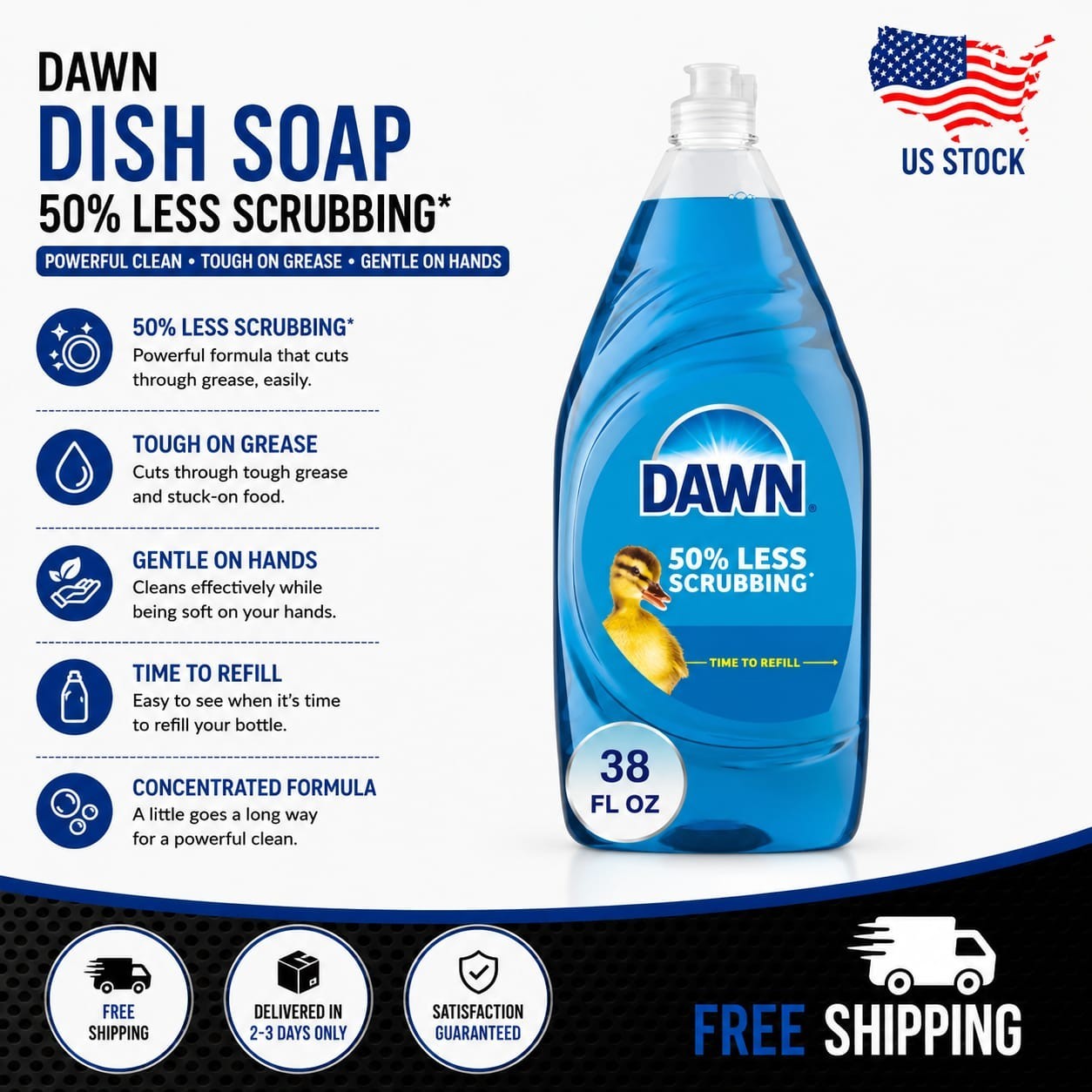 Dawn Ultra Dishwashing Liquid Dish Soap, Original Scent, 38 fl oz (pack of 1)