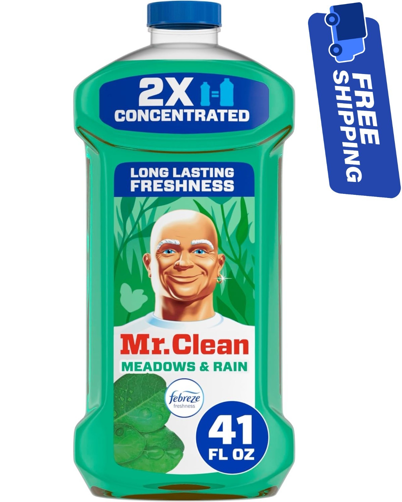 Mr. Clean 2X Concentrated Multi Surface Cleaner with Febreze Meadows & Rain Scen