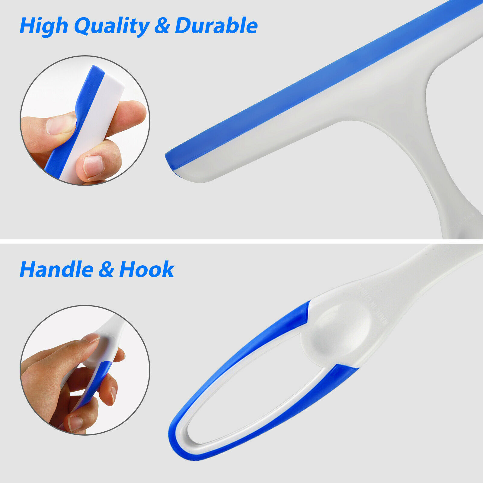 2pcs Squeegee For Shower Mirror Window Door Home Office House Cleaner Car Glass