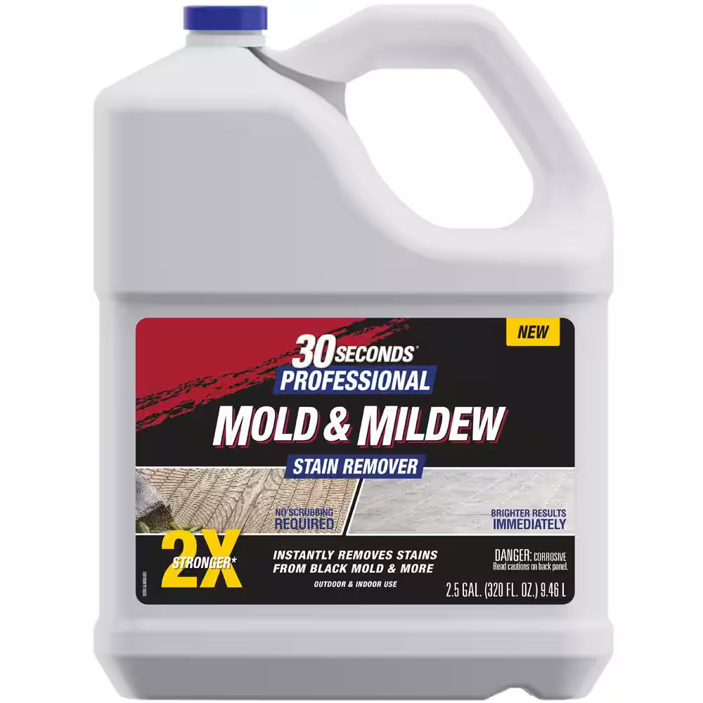 2.5 Gal Professional Outdoor Cleaner | Mold and Mildew Stain Remover 30 Seconds