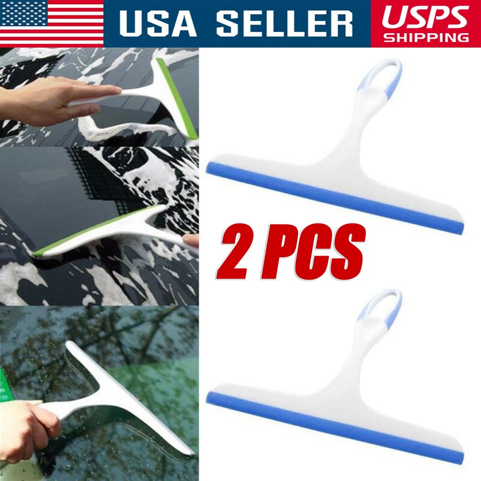2pcs Squeegee For Shower Mirror Window Door Home Office House Cleaner Car Glass
