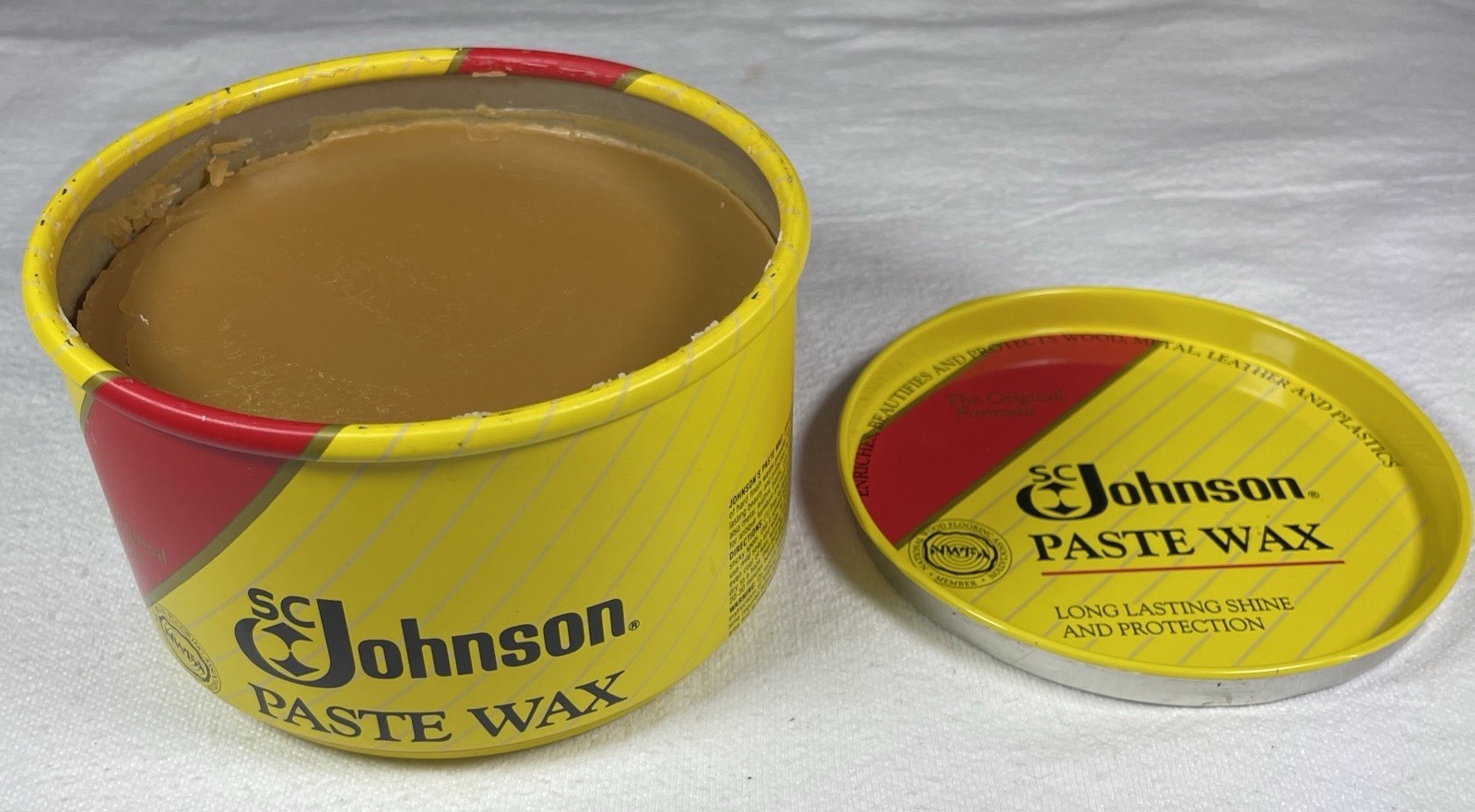 Vintage Johnson Paste Wax 16oz Can Hardwood Floors 100% Full Original