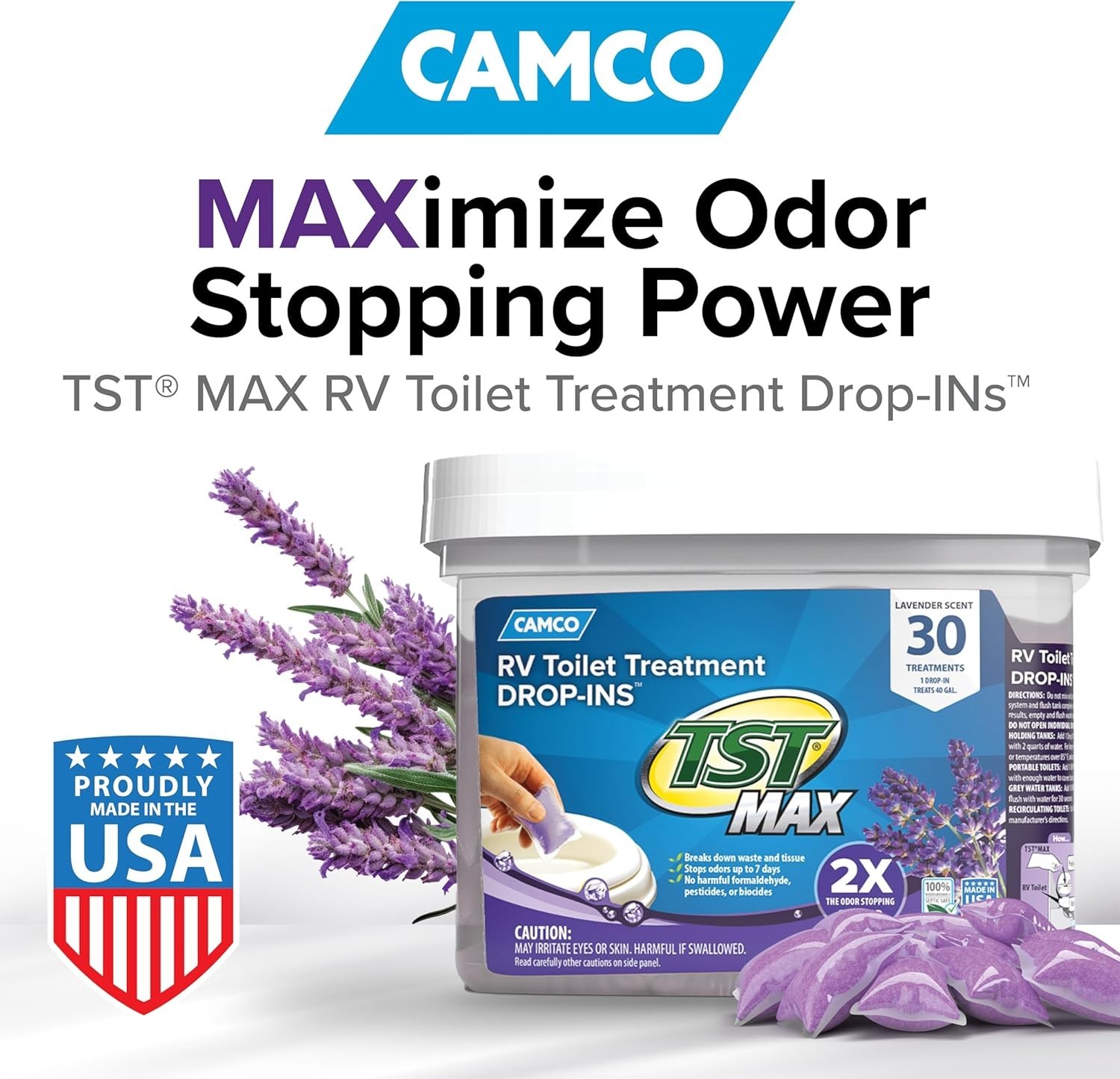 Toilet Treatment Drop-Ins – Control Unwanted Odors & Break down Waste & Tissue