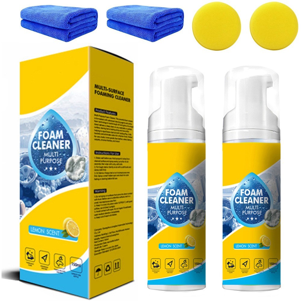 4-in-1 Multi-Enzyme Foam Cleaner, All-Purpose Spray 5oz with Sponge & Towel