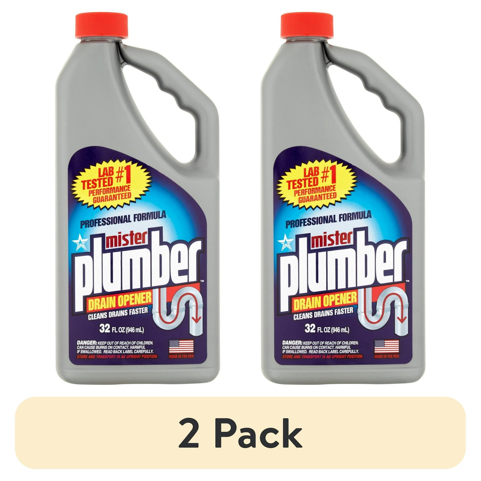 (2 pack) Mister Plumber 32oz Drain Opener