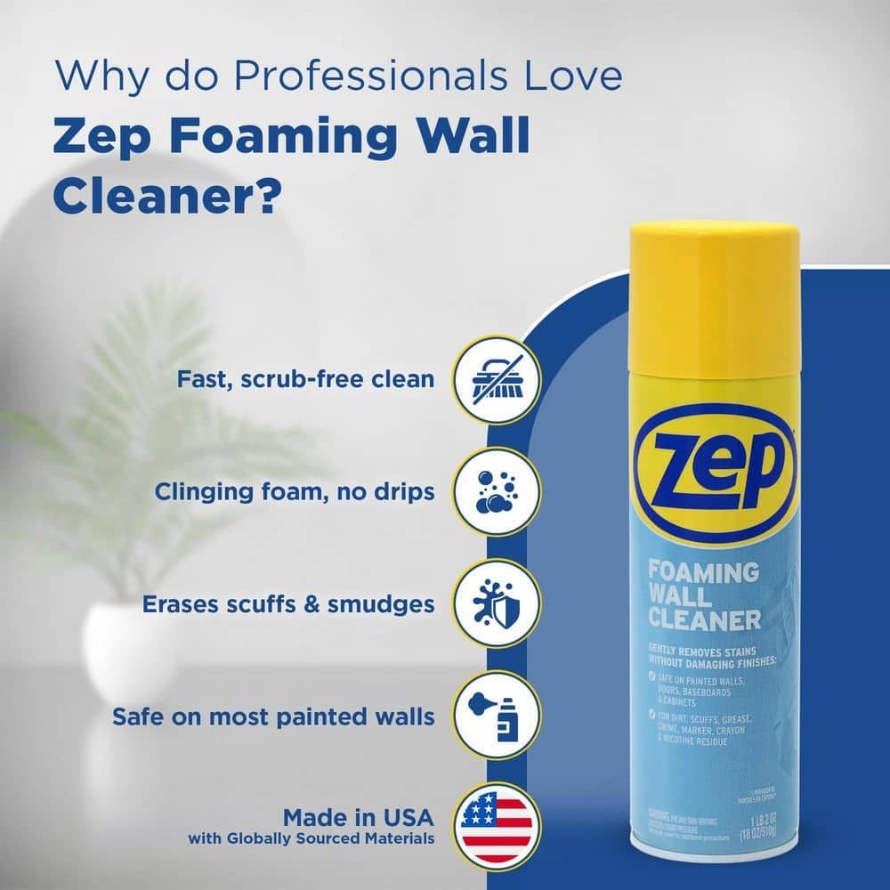 Zep Foaming Wall Cleaner 18 -oz Non-Scented Foam All-Purpose Cleaner