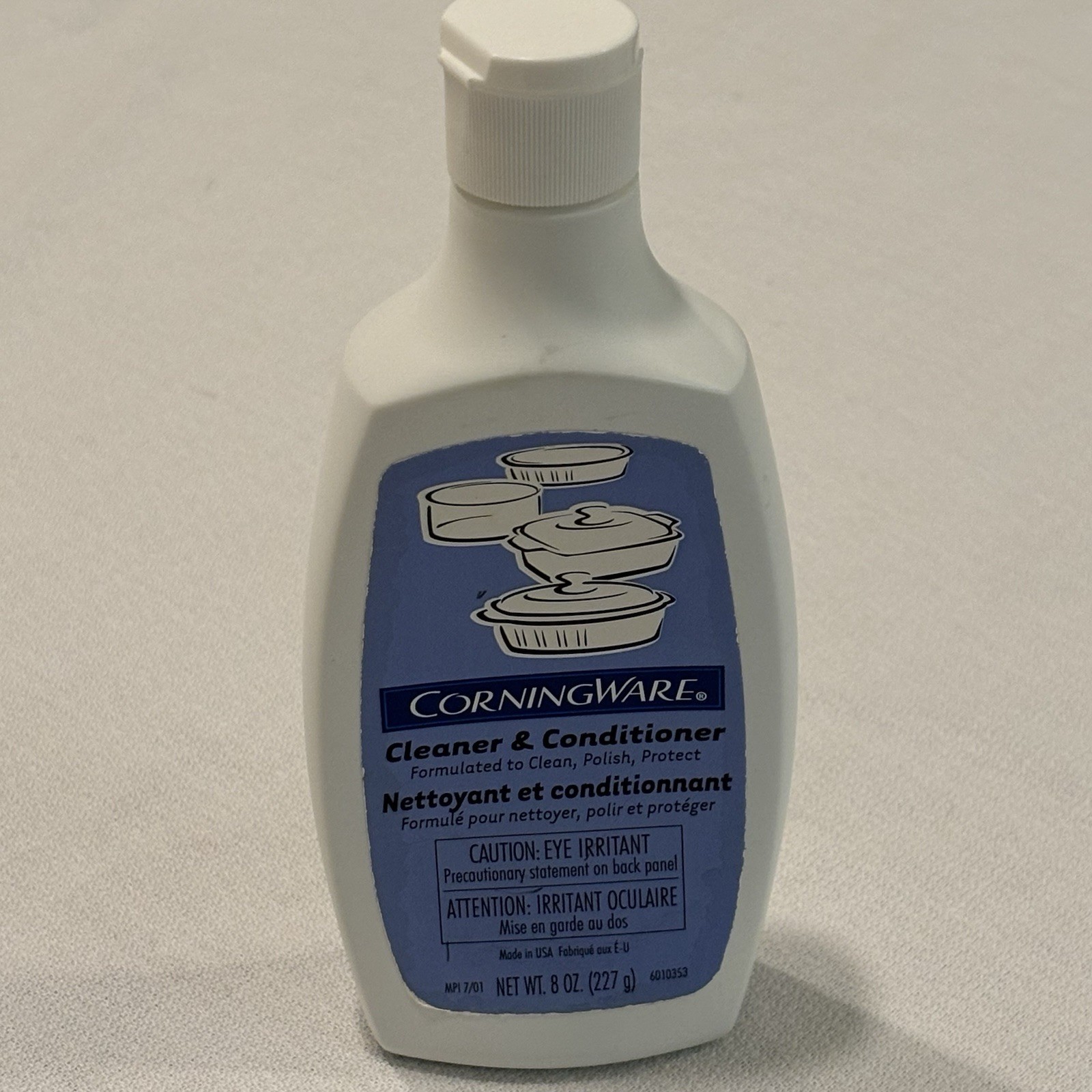 Corningware Cleaner & Conditioner 8oz Blue Polish Corelle Pyrex ALMOST FULL