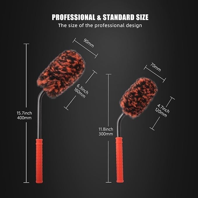 Eco-Friendly 2Pcs Synthetic Wool Wheel Brushes – Durable & Reusable Design