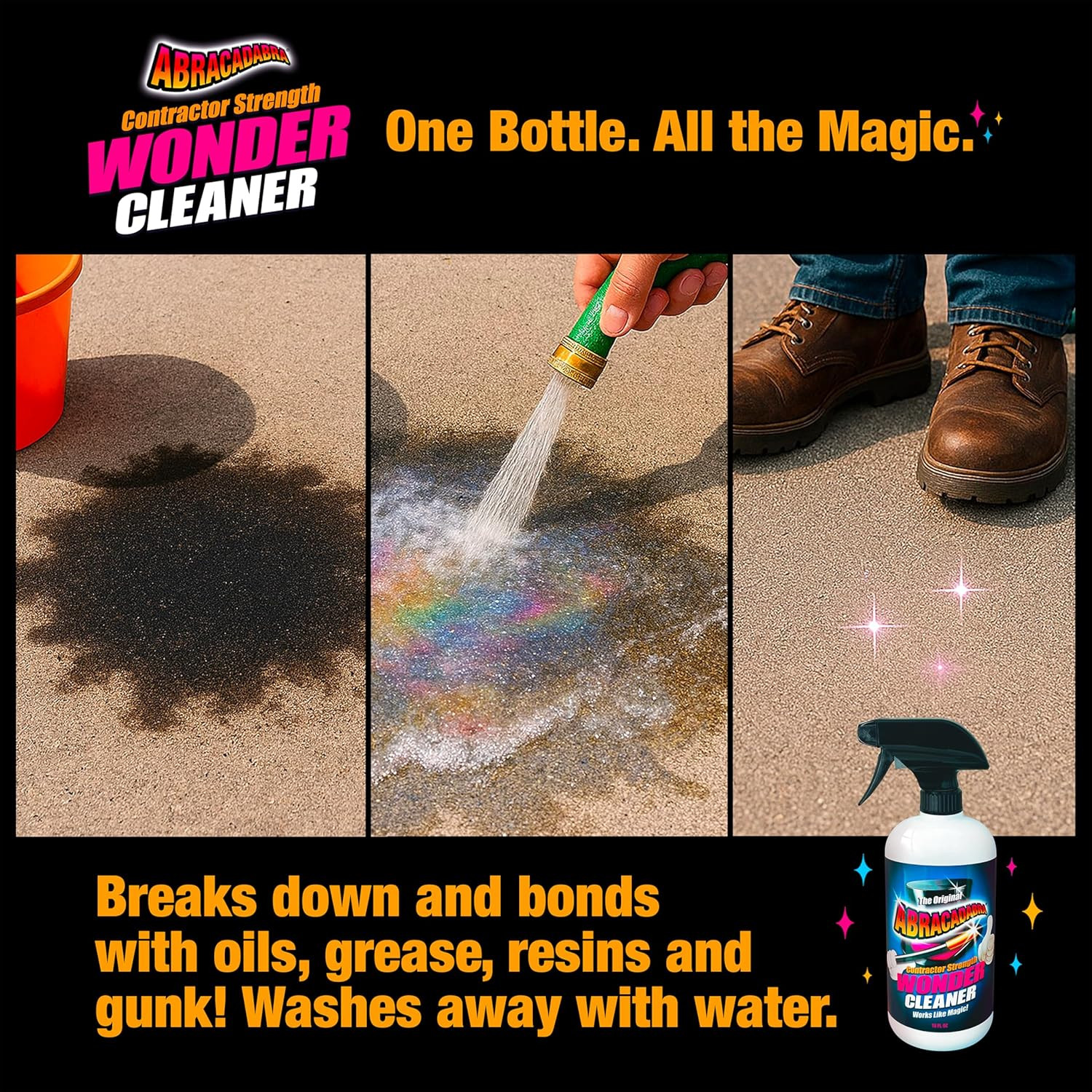 ® Wonder Cleaner Spray 16 Oz – as Seen on TV Contractor Strength Adhesive, Tar,
