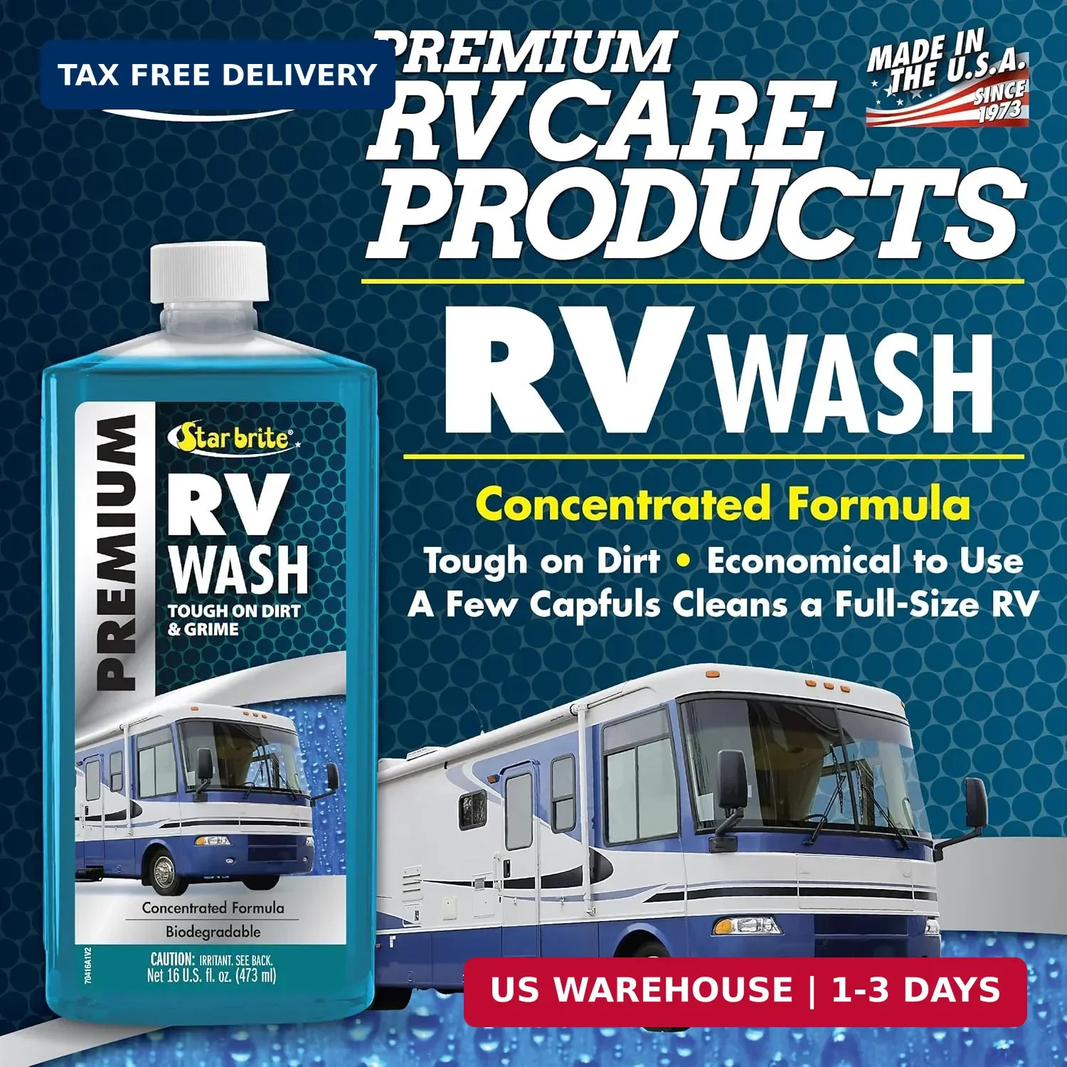 STAR BRITE Premium RV Wash – Ultimate RV Exterior Cleaner for Road Grime & More