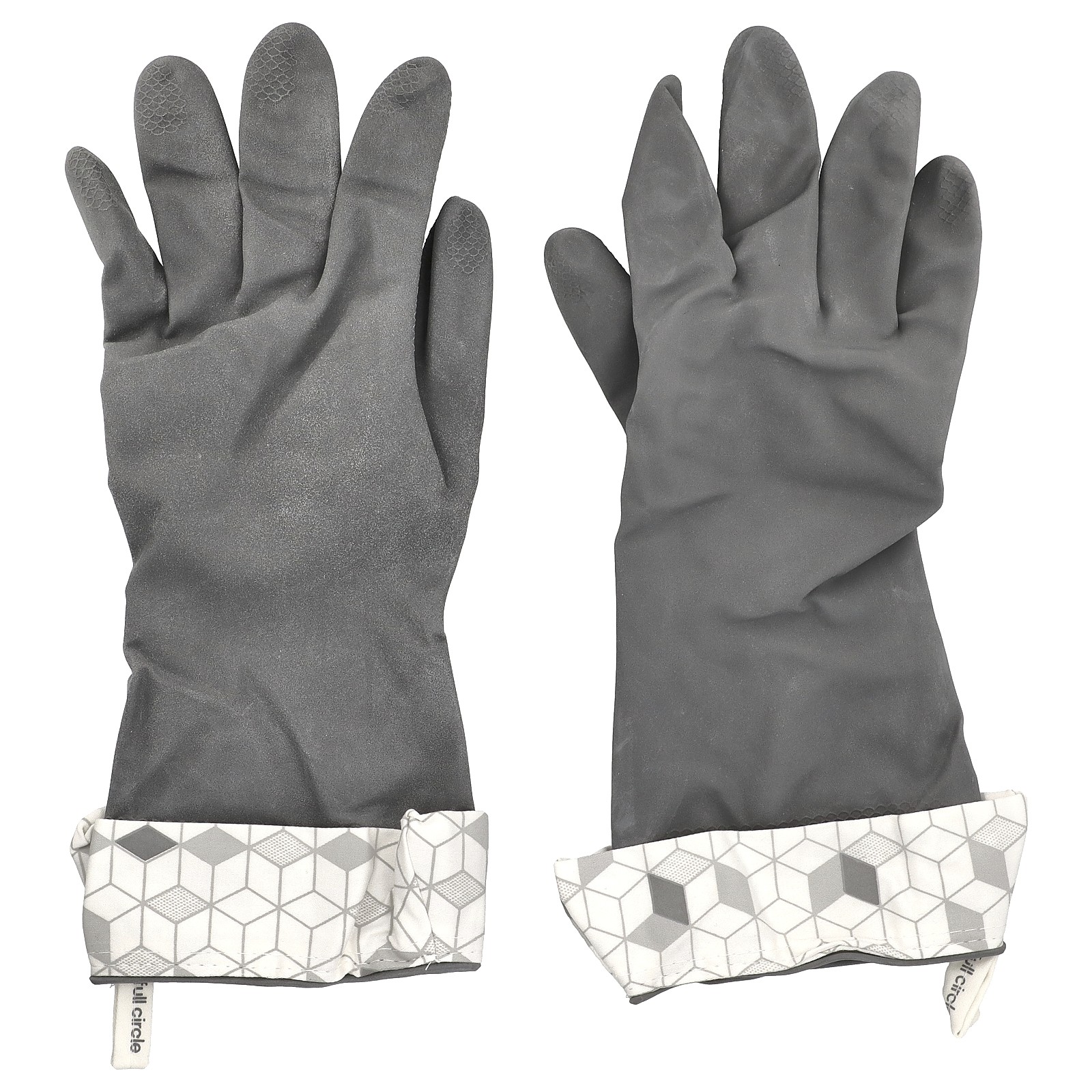 Splash Patrol, Natural Latex Cleaning Gloves, Size S/M, Grey, 1 Pair