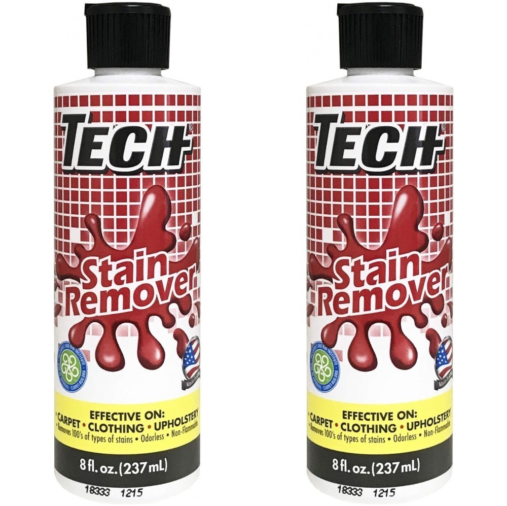 2-Pack Tech No Scent Stain Remover Liquid – Multi Purpose Non-toxic 8 oz