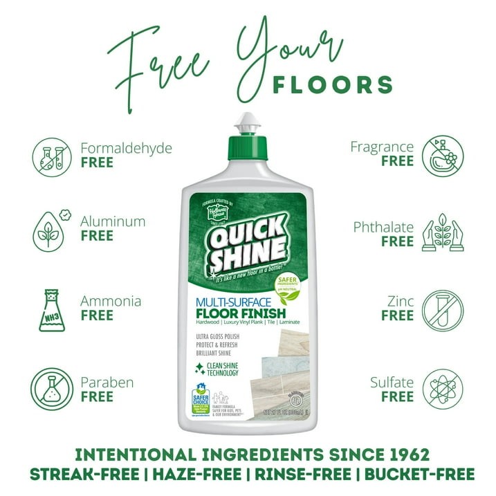 Quick Shine Multi-Surface Floor Finish Easy To Use Cleaner & Polish 27 fl oz NEW