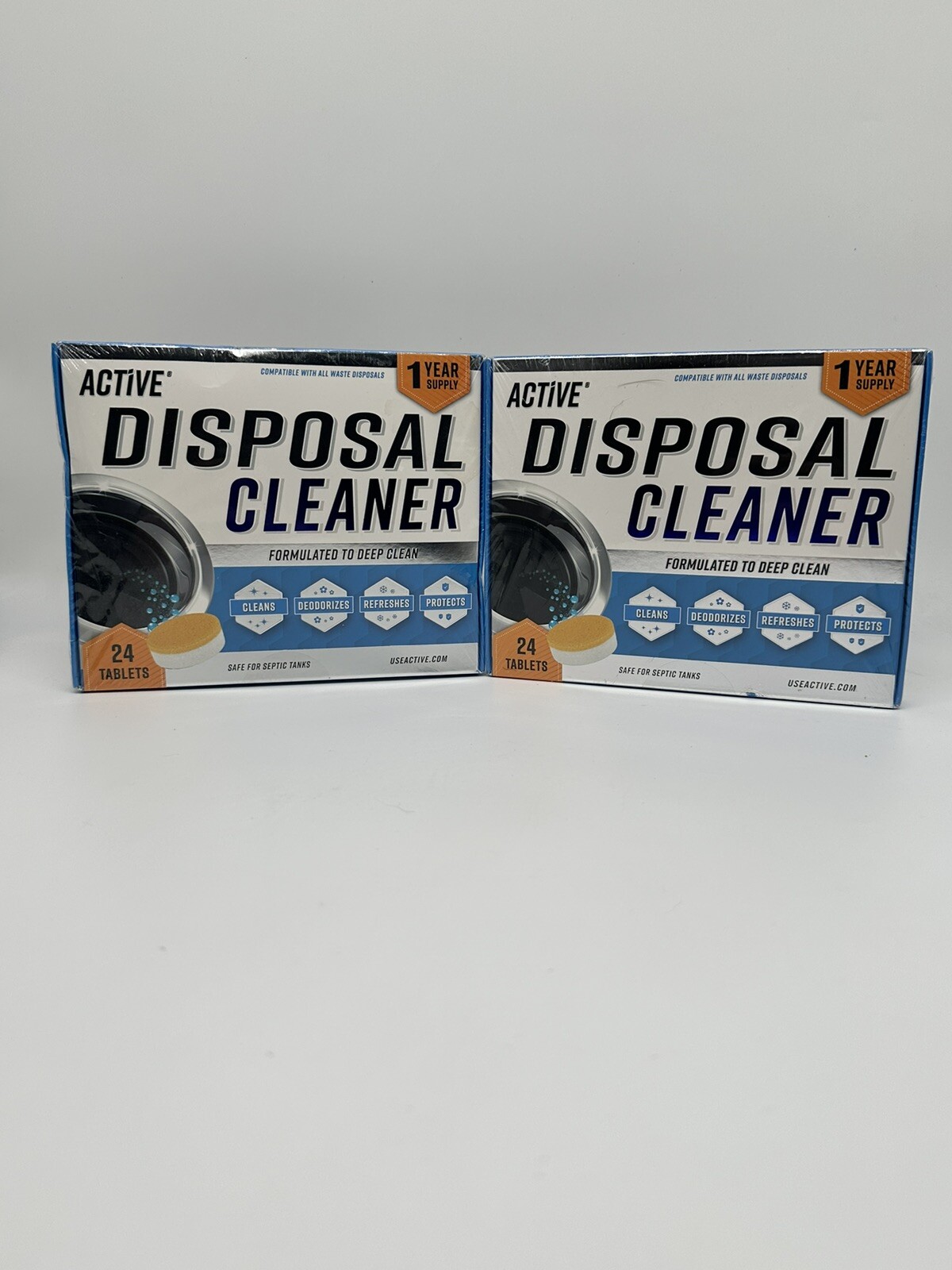 2x Active DISPOSAL Cleaner & Deodorizer 24 Tablets Per Pack (48 Tablets)