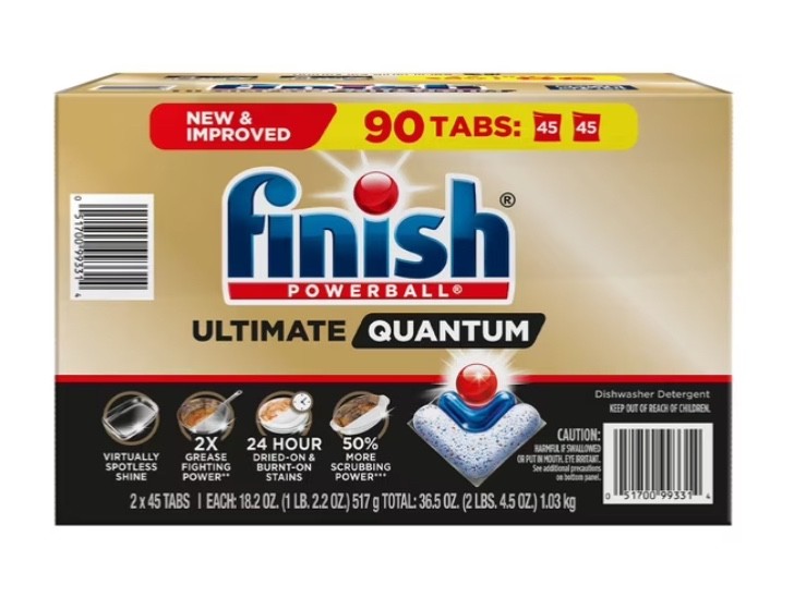 Finish Powerball Ultimate Quantum Dishwasher Detergent Tablets – 90 Count