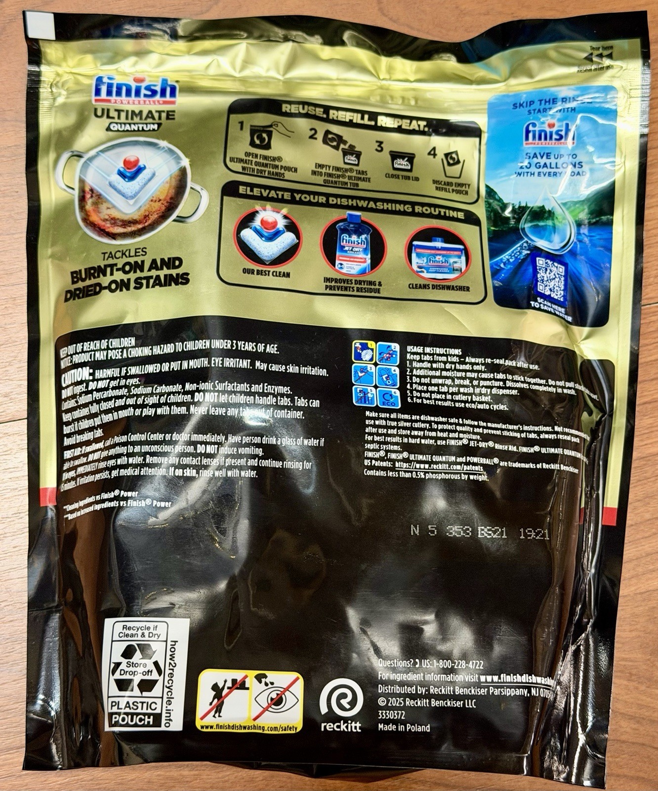 Finish Powerball Ultimate Quantum Dish Detergent Tabs, 45 Count