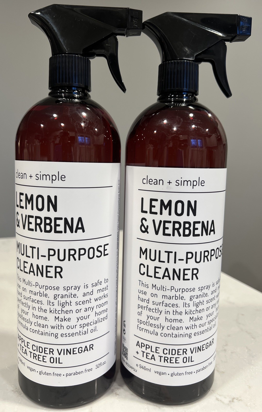 (2-Pk) CLEAN + SIMPLE ~ LEMON VERBENA Kitchen Refresher Cleaner Odor Deodorizer