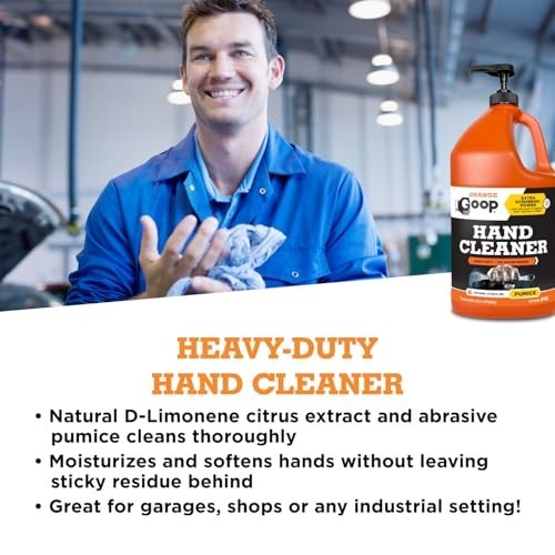 Orange Goop Hand Cleaner Liquid with Pumice 128 Fl Oz Citrus Cleaning Agent
