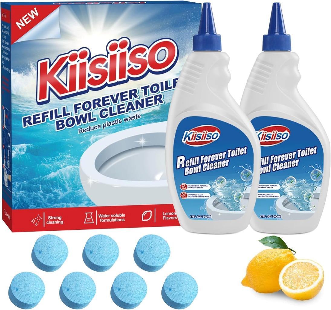 Toilet Bowl Cleaner Lemon Scent Refill Blue,Makes 22 Bottles of 16 fl. oz.each