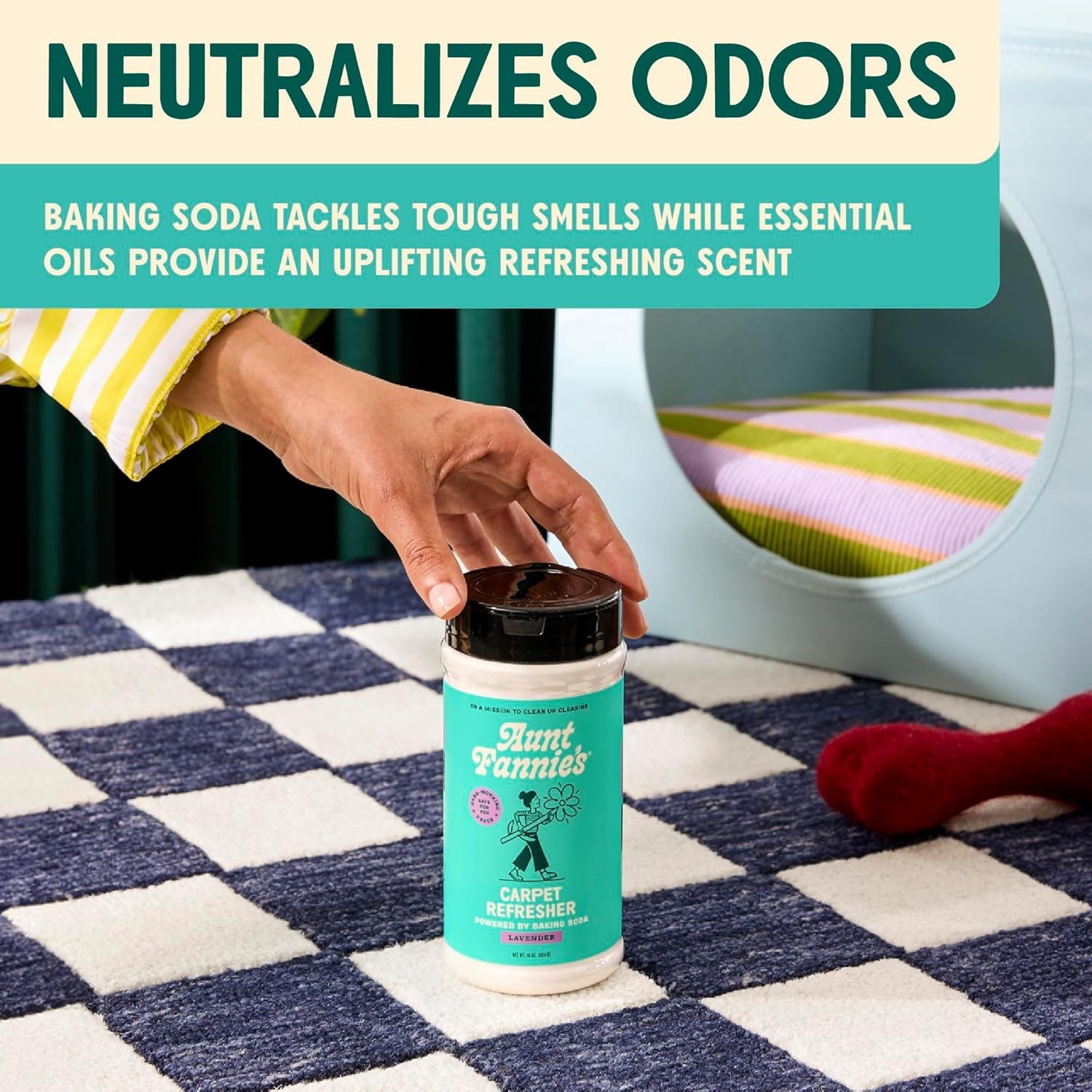 Pet Odor Eliminator Powder, Lavender Scent, 16 Oz (6 Pack)