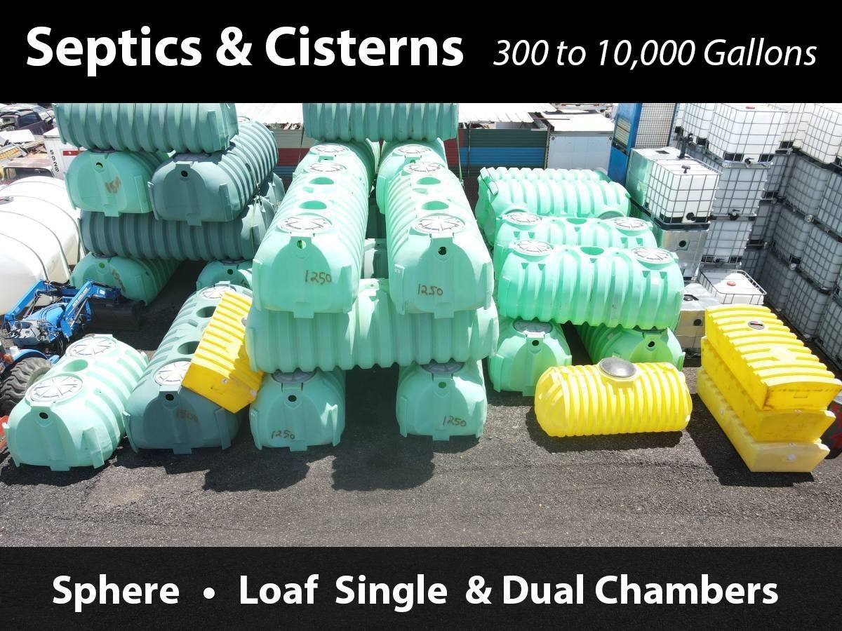 250 Gallon Portable Septic / Holding Tank with Bottom Fittings