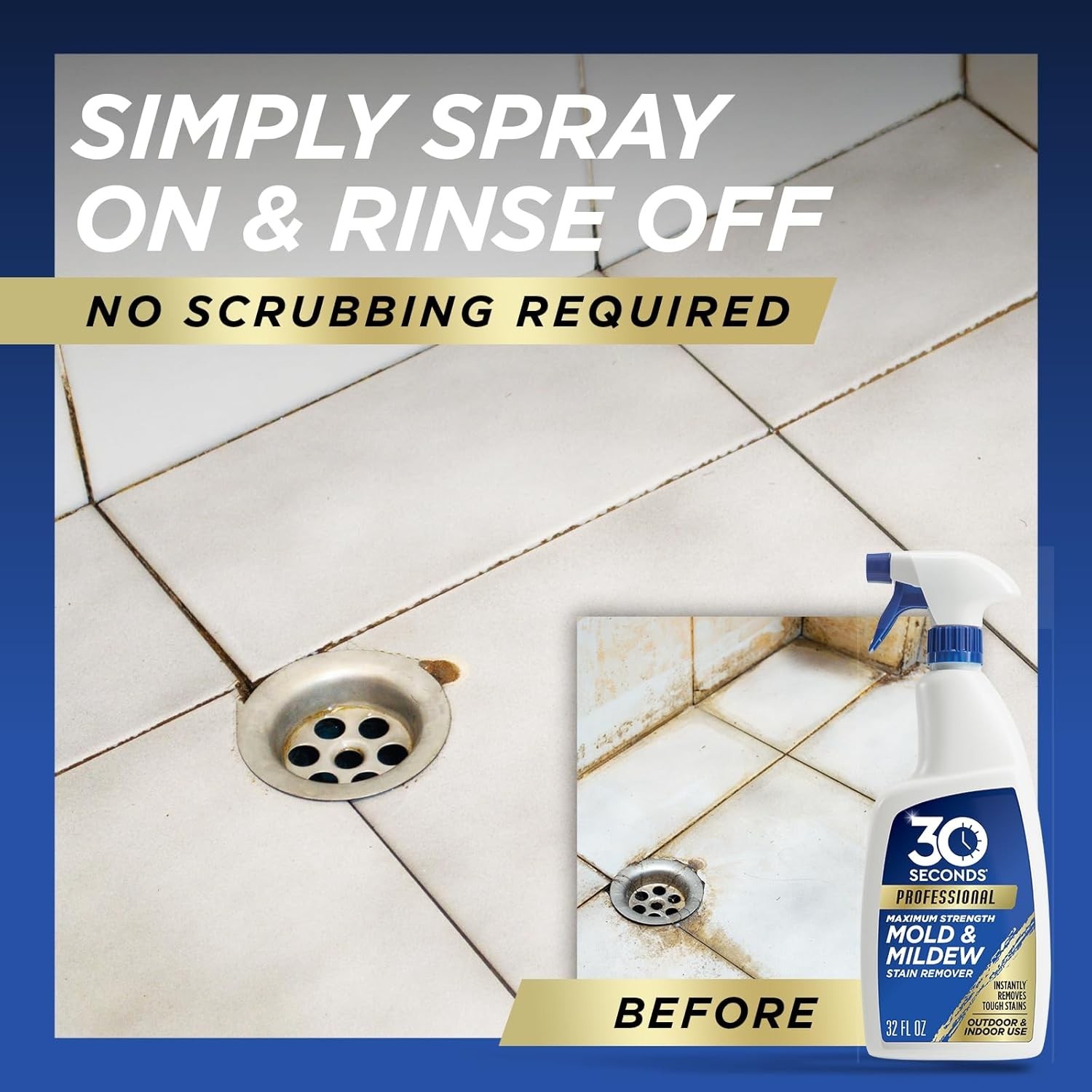 Pro Mold and Mildew Stain Remover | Scrub Free | Brighter Results Instantly |…