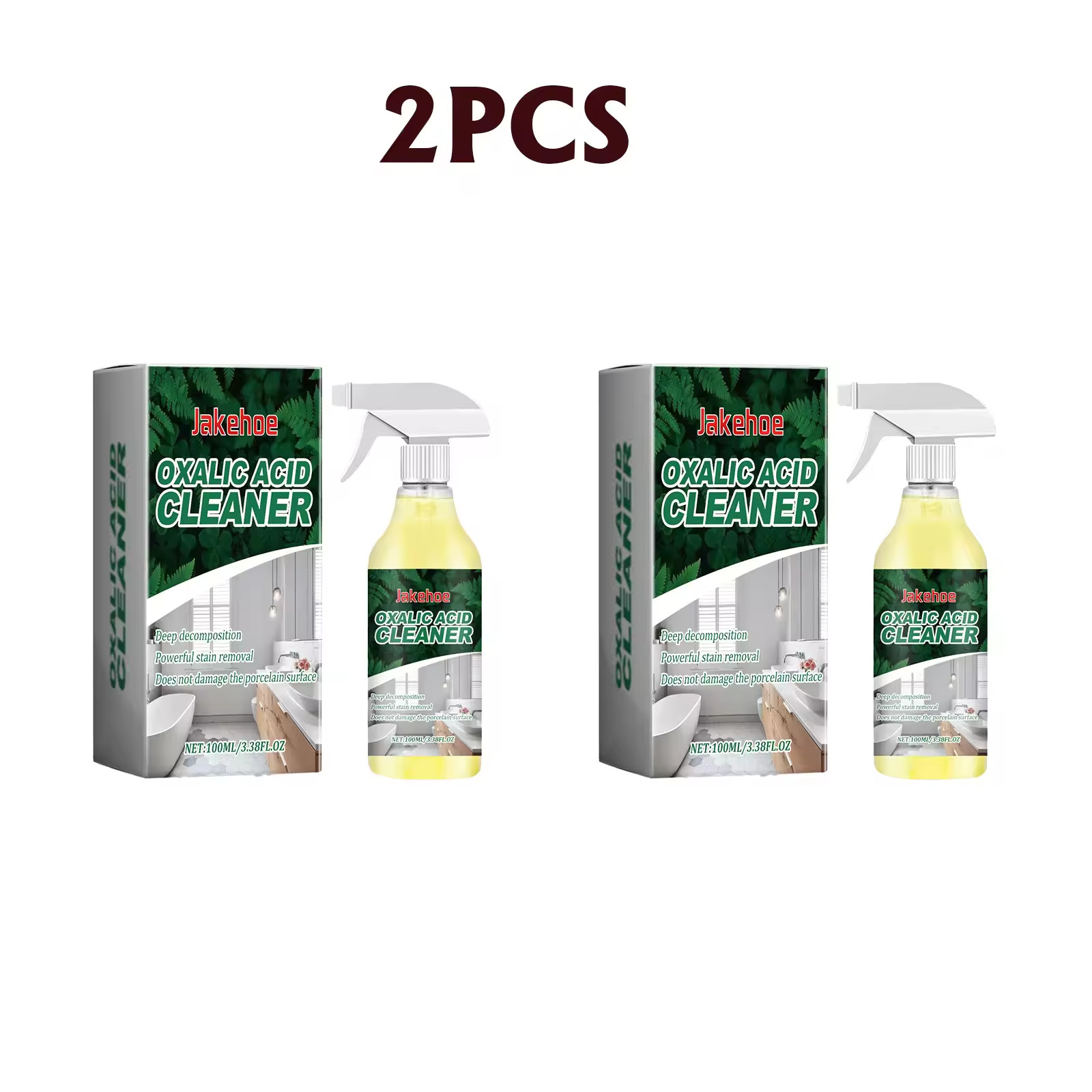 1~3 Pack Ox-alic Acid Cleaner Spray, Powerful Stain Removal for Toilet Bathroom