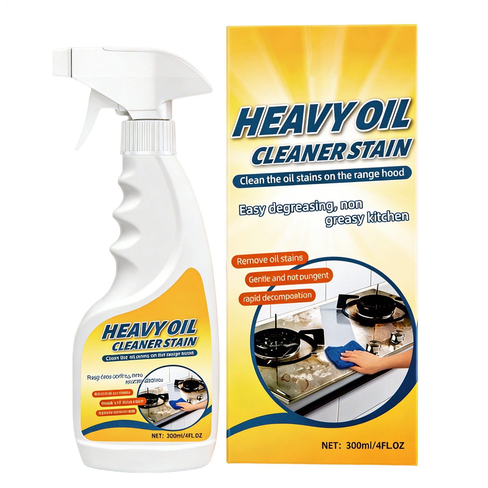 300ml Kitchen Heavy Oil Cleaner, All Purpose Kitchens Heavy Oil Cleaning Agent.
