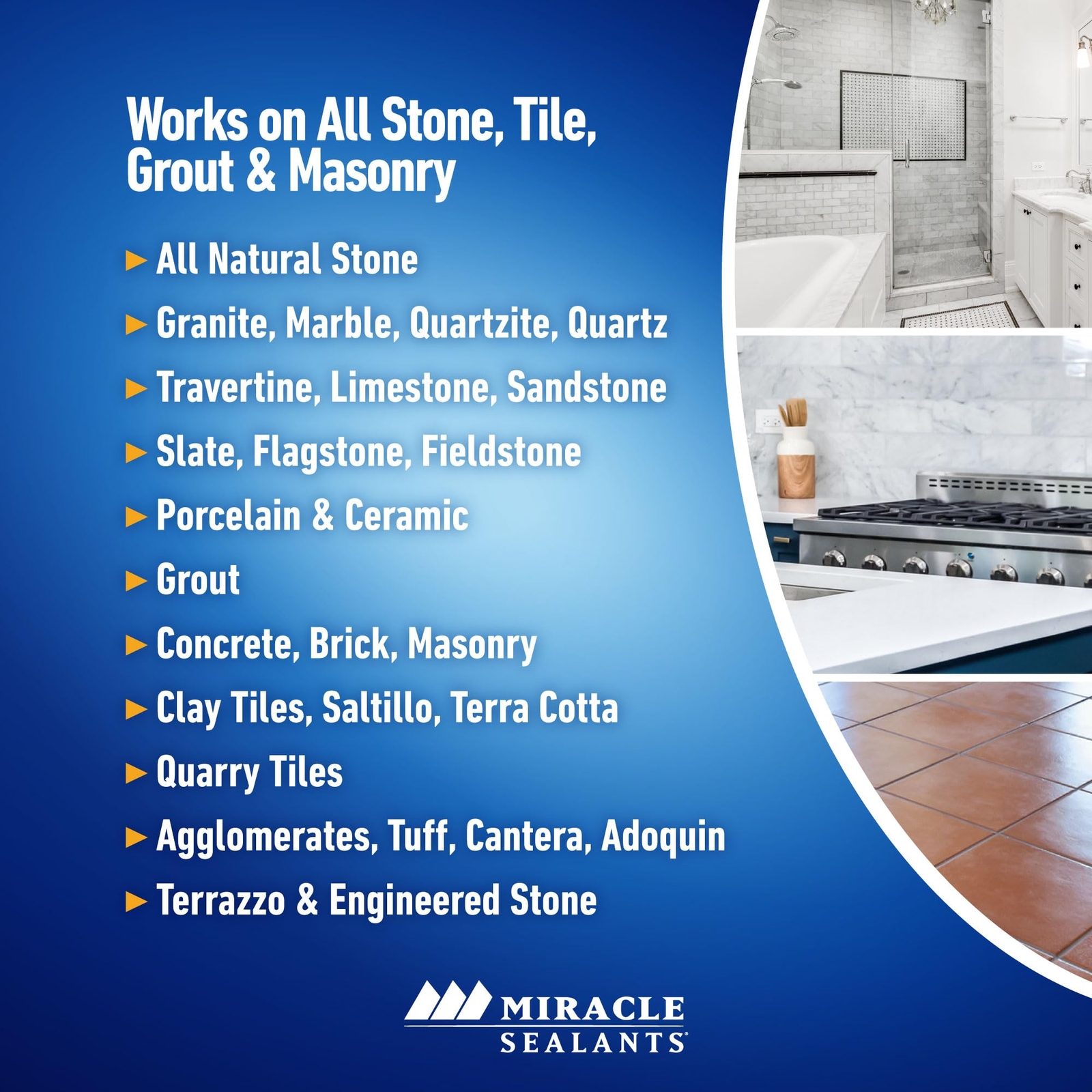 Miracle Sealants Tile Stone Cleaner 31.98 Fl Oz Safe for Food Areas pH Neutral