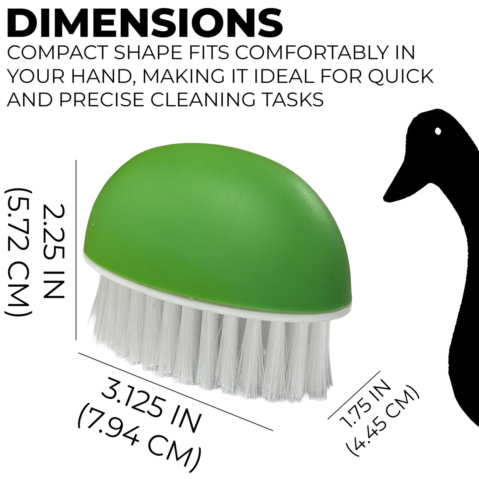 Set of 2 Vegetable Brushes Tough Scrubber Green A Quality Everyday Essential