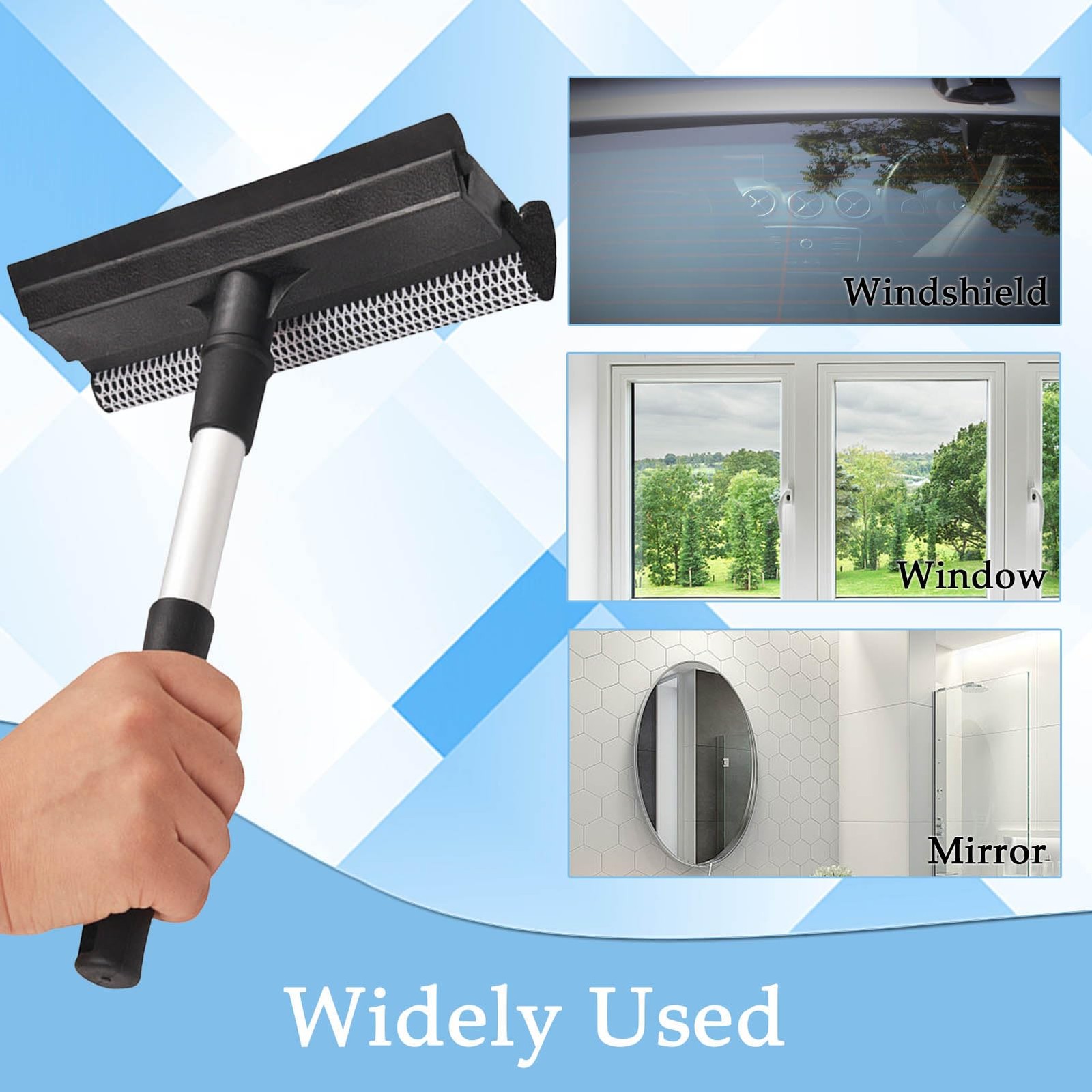 2 Pack Squeegee for Car Window Cleaning and Windshield Washing Standard Window
