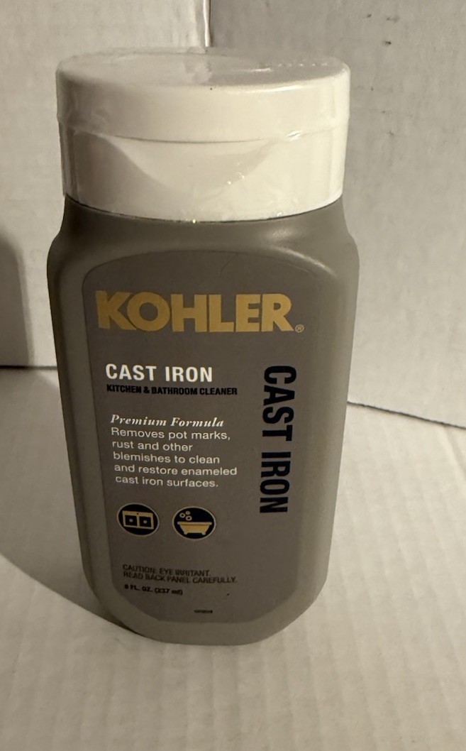 KOHLER Cast Iron Cleaner, For Kitchen and Bathroom, 8 oz Bottle, FREE SHIPPING