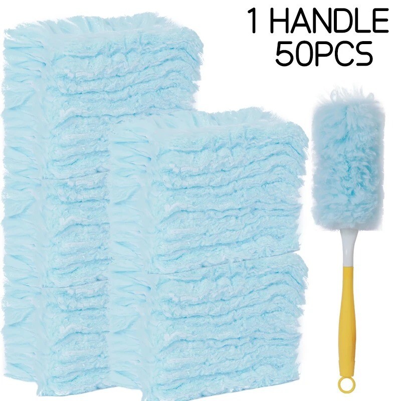 30 Pieces Duster Refills Disposable Duster Refills Compatible for Swiffer, Blue