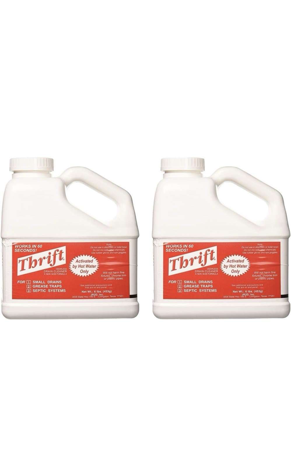 THRIFT T-600 Alkaline Based 6 lb. Granular Drain Cleaner by Thrift (2-pack)