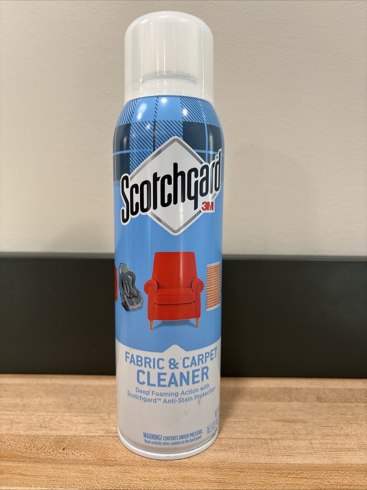 Fabric & Carpet Cleaner 16.5 oz Foaming Anti-Stain Protection Dirt & Oil Remover