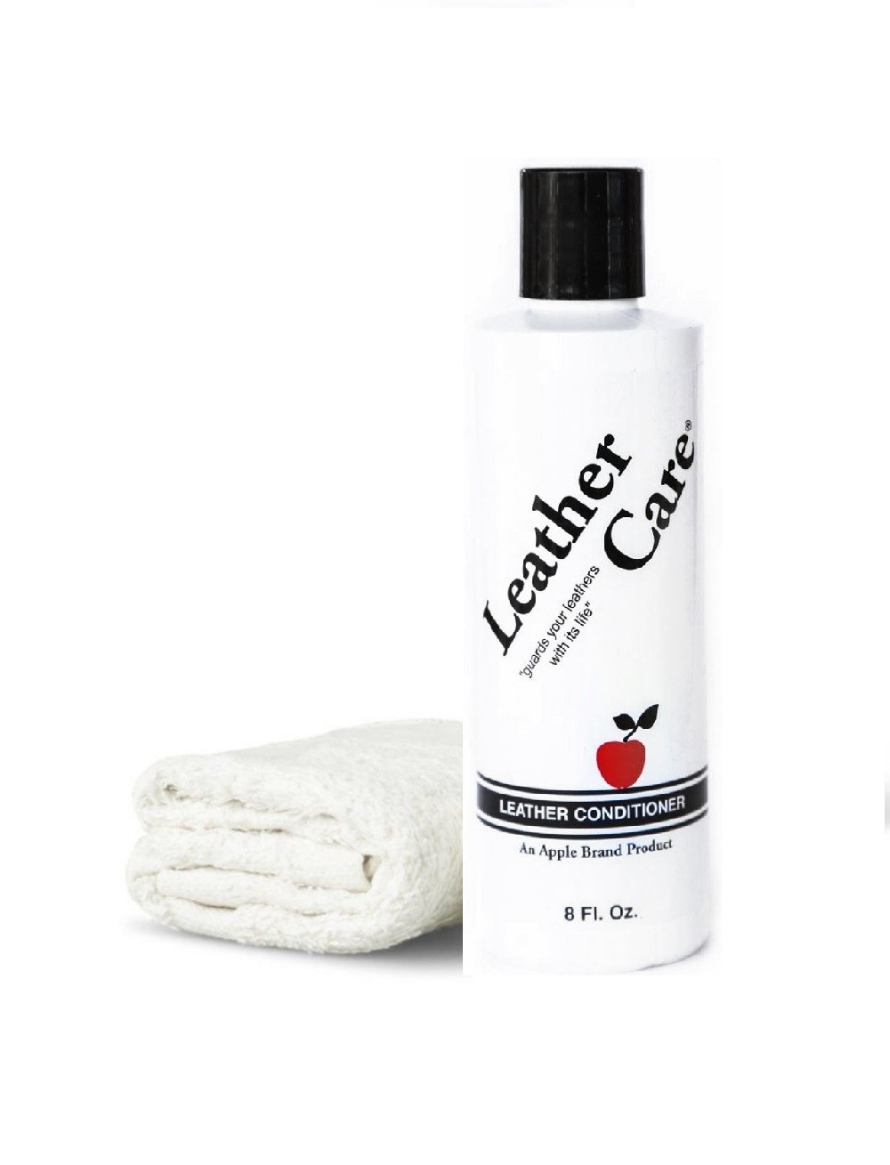 Apple Brand Leather Care Conditioner Wax-Free w/ Cleaning CLOTH – 8 fl.oz