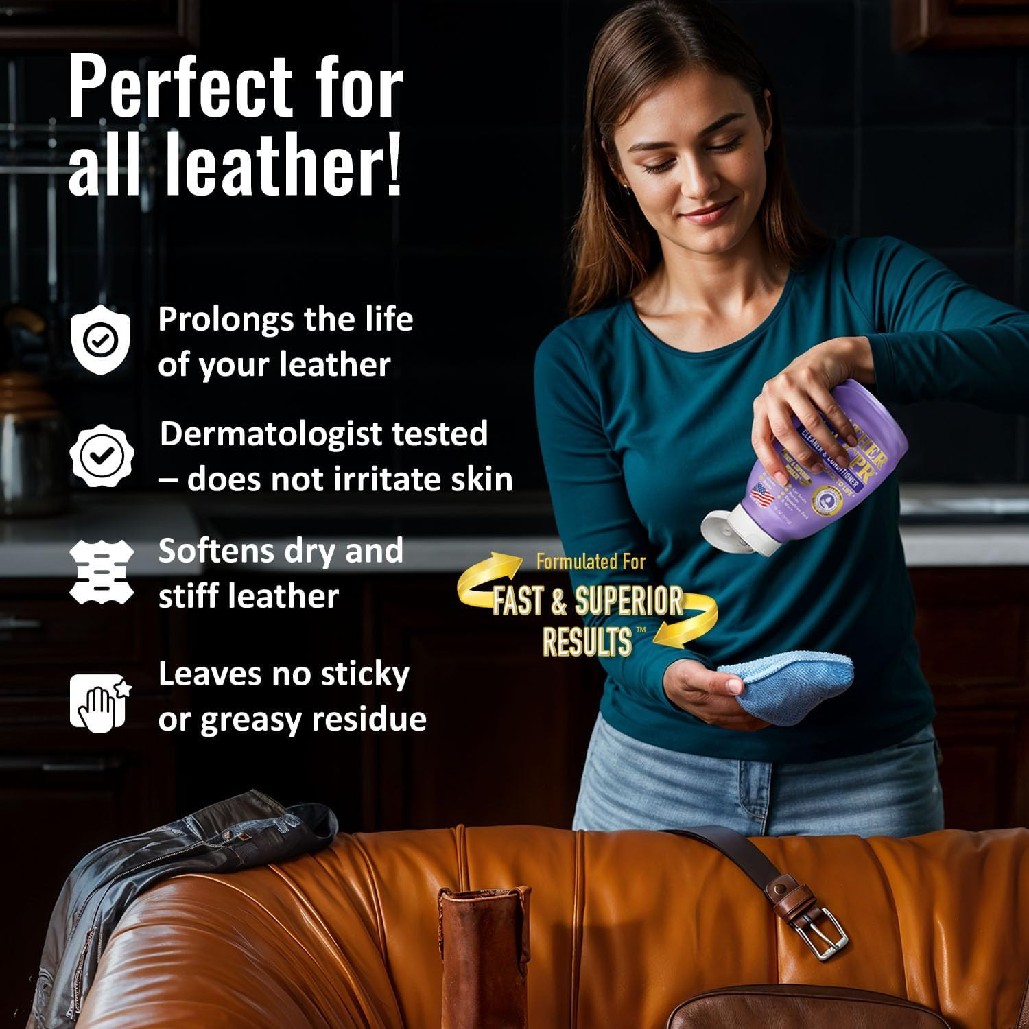 Leather CPR Cleaner & Conditioner 18Oz – Cleans, Conditions, Restores & Protects