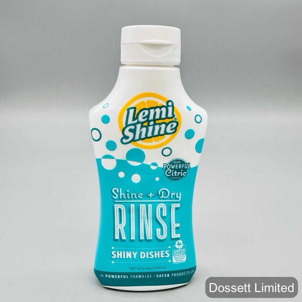 Lemi Shine Shine Plus Dry Rinse Dishwasher, Lemon, 8.45 Fluid Ounce