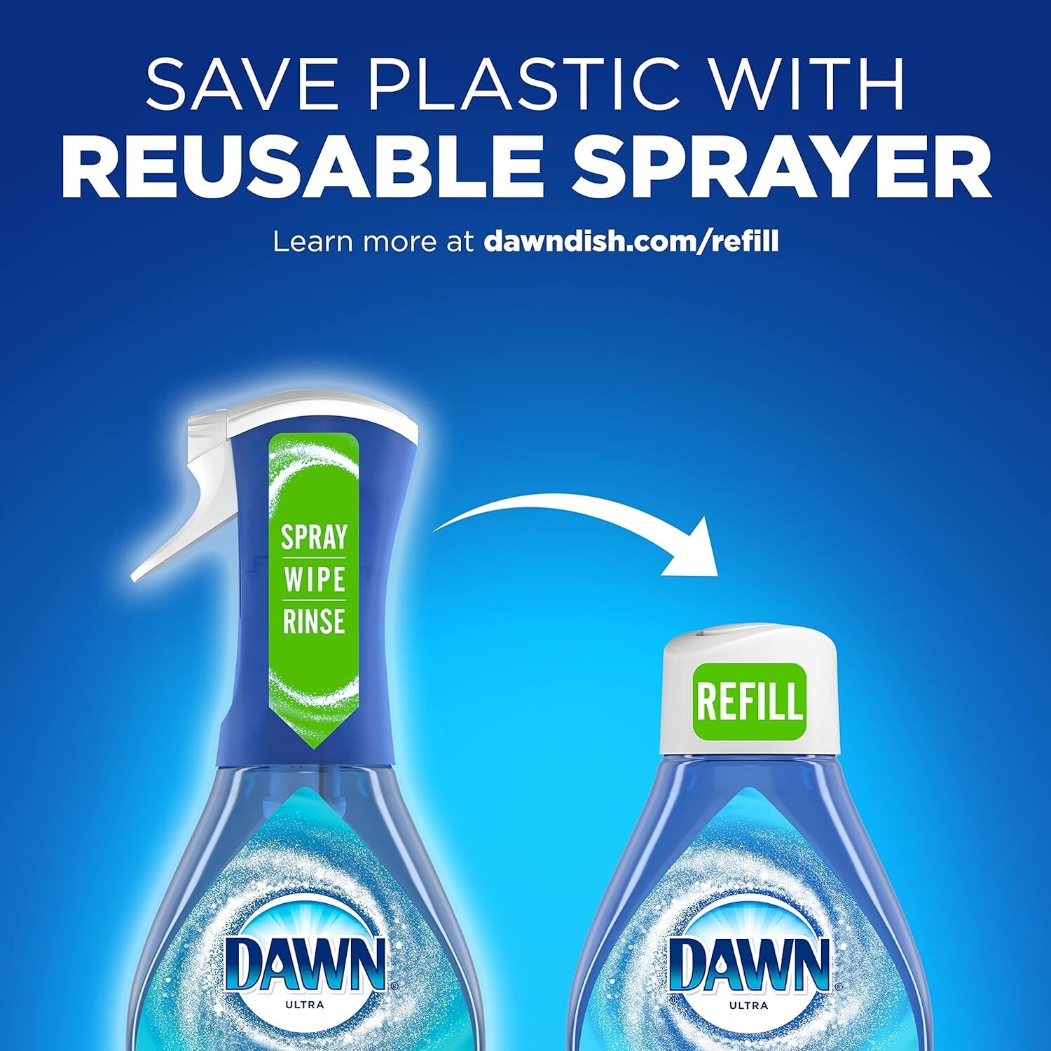 Platinum Powerwash Dish Spray, Dish Soap Cleaning Spray, Apple Scent Refill