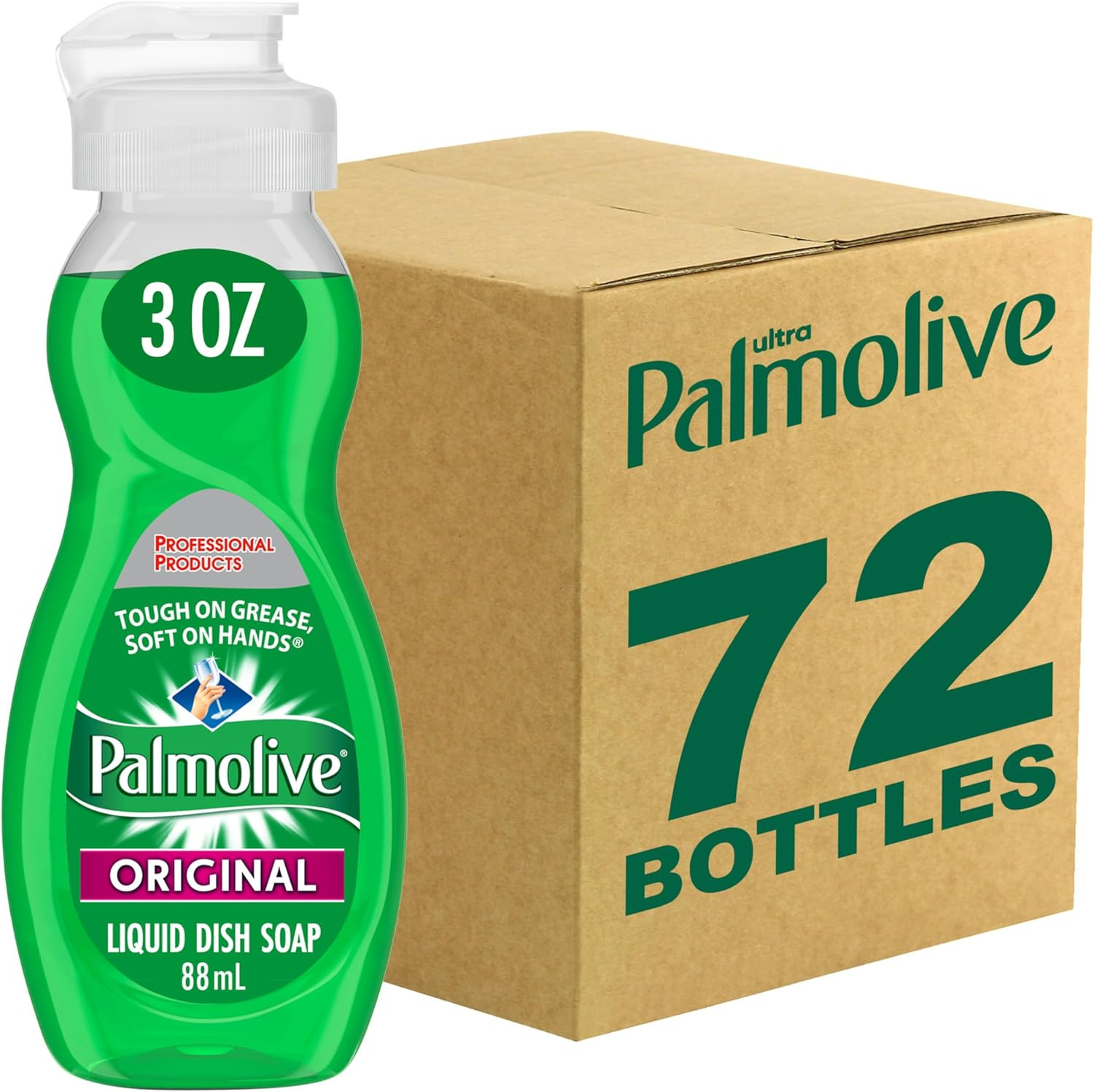 Dishwashing Liquid, Travel Dish Soap, Original Scent, Green, 3 Fluid Ounce Bottl