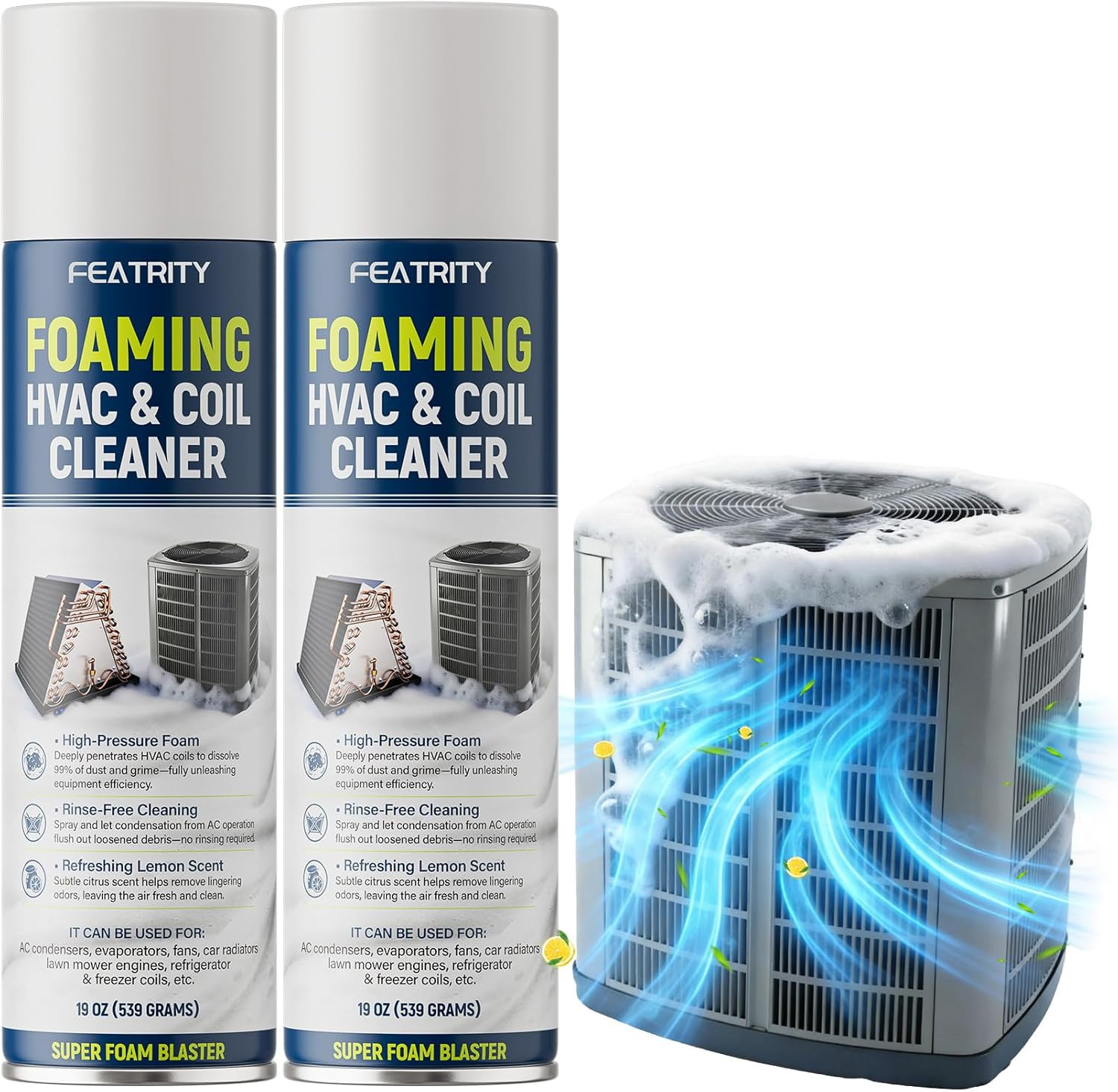 Foaming AC Coil Cleaner: No-Rinse Deep Cleaning Spray for Evaporator and Condens