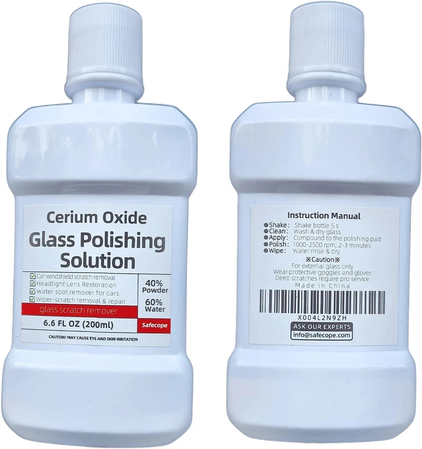 6.6 Fl Oz (200 Ml) Cerium Oxide Glass Polishing Liquid – Deep Cleaning Glass & R