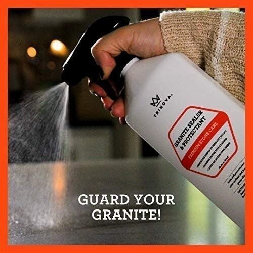 TriNova Granite Sealer & Protector Gallon Refill- Made in USA, Best Stone