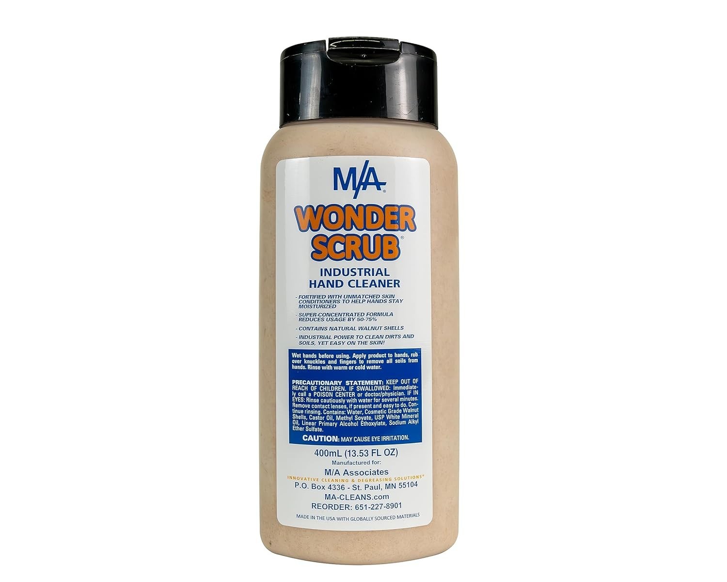 Wonder Scrub: Heavy Duty Walnut Shell Hand Cleaner – 400ml for Tough Grime