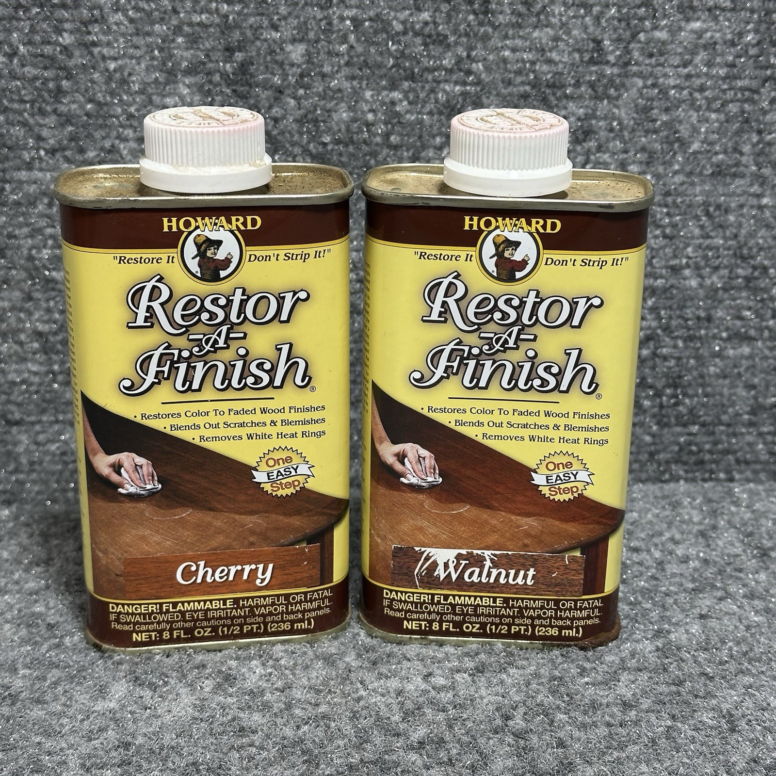 HOWARD Restor-A-Finish Cherry & Walnut Color Wood Furniture Finish Restorer READ