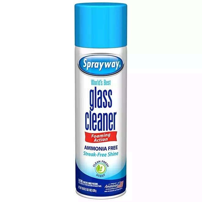 SprayWay Glass Cleaner with Foaming Spray for Streak-Free 19 oz pack of 12 & 24