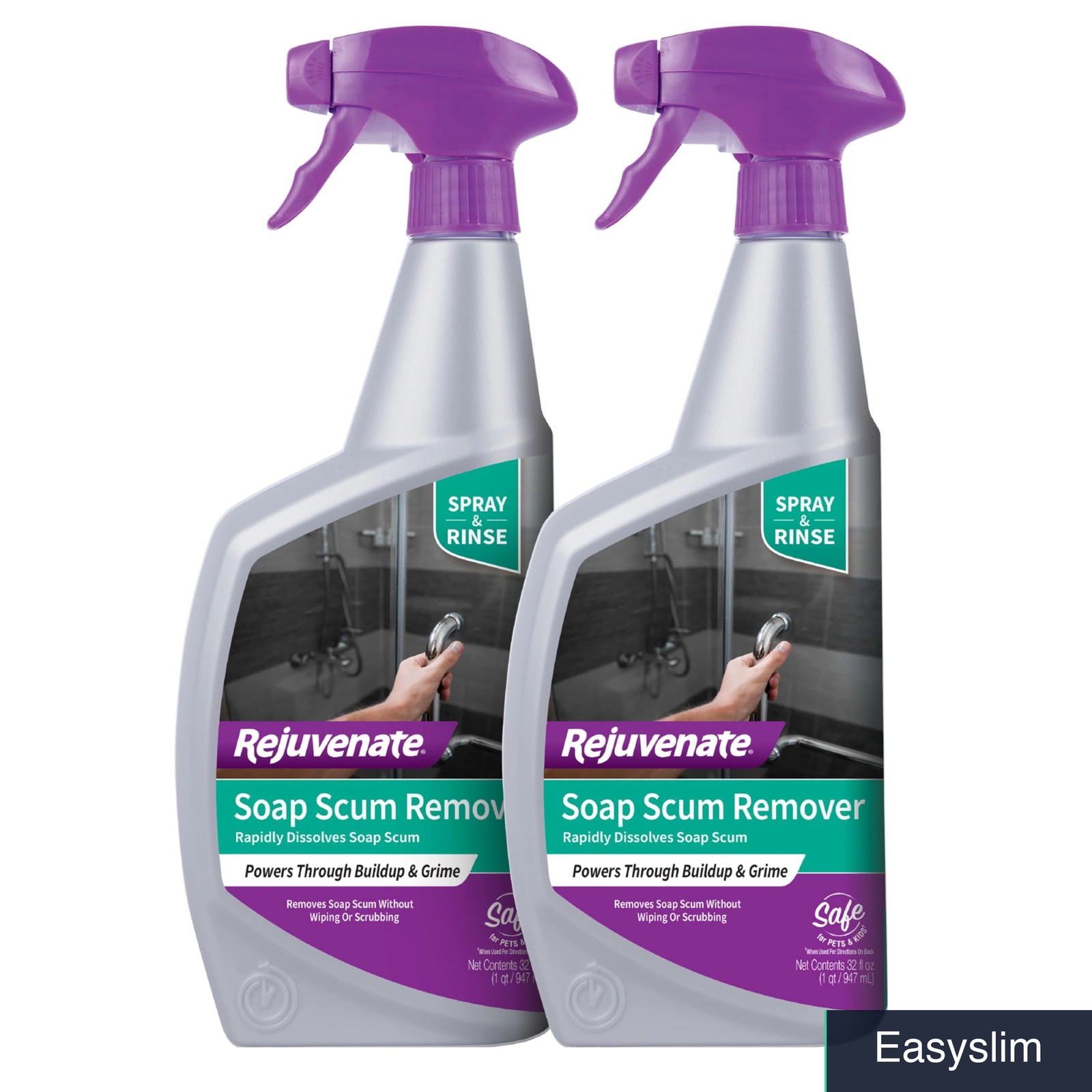 Soap Scum Remover Spray 48 Oz Total 2 Pack 24 Oz Bottles Non-Bleach