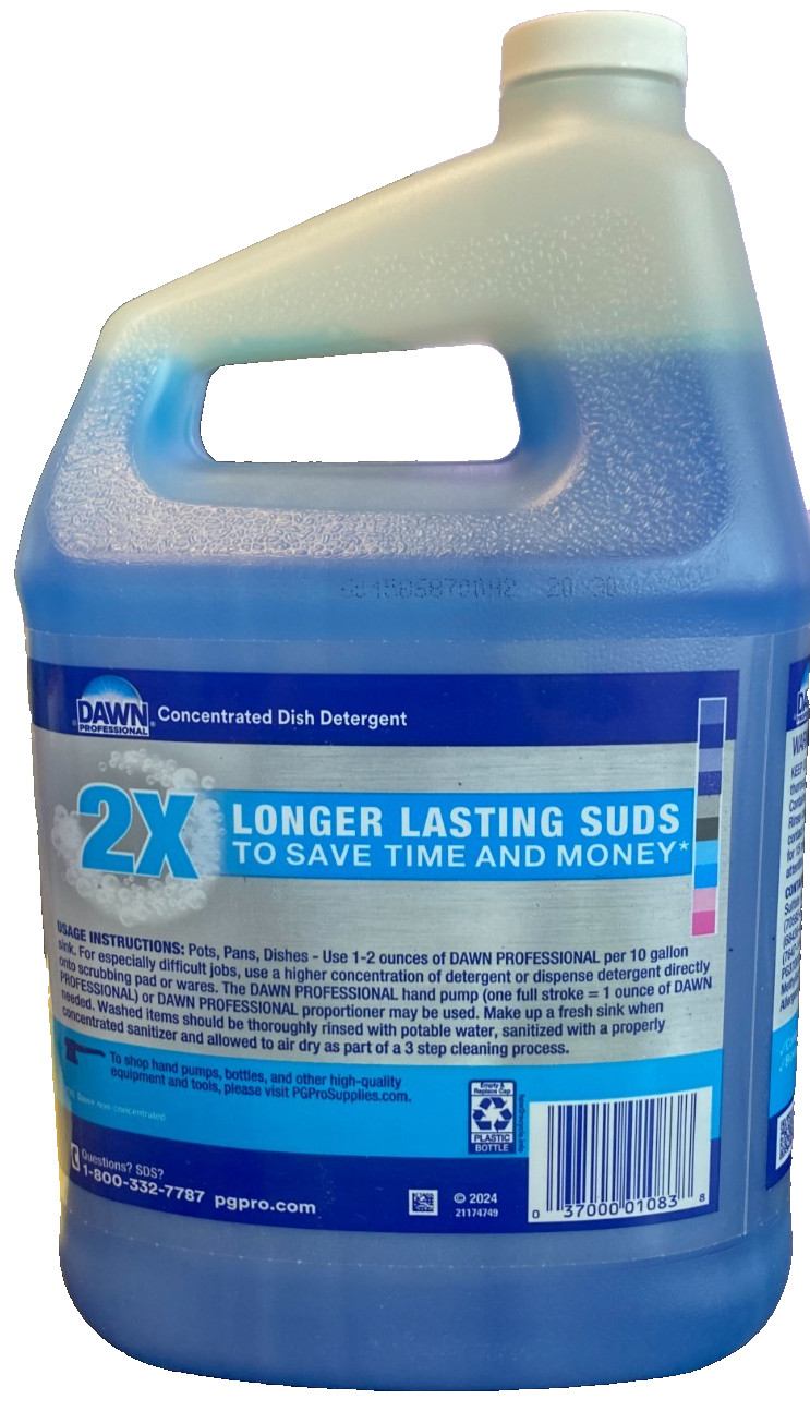Dawn Professional 128 oz Dish Soap Original Heavy Duty Grease Cleaner Ships Fast